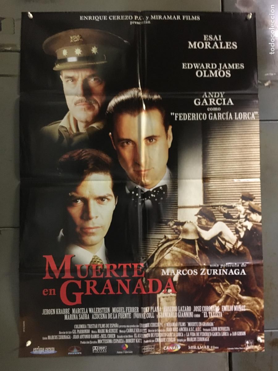 Cinema: ODC C145 MUERTE EN GRANADA ANDY GARCIA FEDERICO GARCIA LORCA POSTER ORIGINAL 70X100 ESTRENO