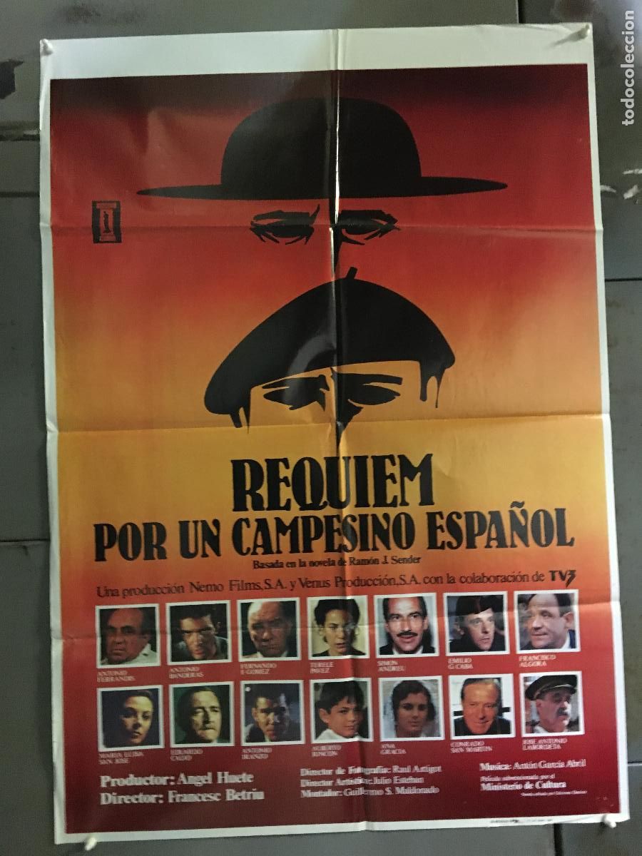 Cin&eacute;ma: ODC C152 REQUIEM POR UN CAMPESINO ESPA&Ntilde;OL ANTONIO BANDERAS BETRIU FERRANDIS POSTER ORIG 70X100 ESTRE