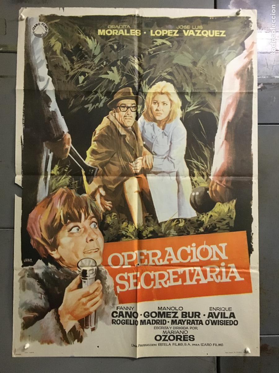 Cinema: ODC C154 OPERACION SECRETARIA GRACITA MORALES JOSE LUIS LOPEZ VAZQUEZ POSTER ORIGINAL 70X100 ESTRENO