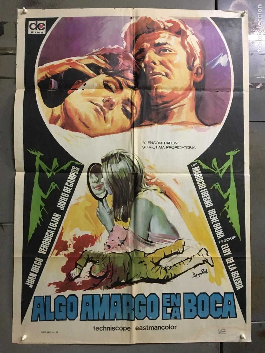 Cine: ODC C160 ALGO AMARGO EN LA BOCA ELOY DE LA IGLESIA HERMIDA POSTER ORIGINAL 70X100 ESTRENO