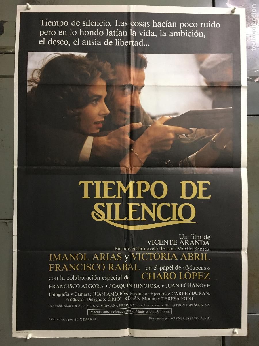Cinema: ODC C164 TIEMPO DE SILENCIO IMANOL ARIAS VICTORIA ABRIL VICENTE ARANDA POSTER ORIGNA 70X100 ESTRENO