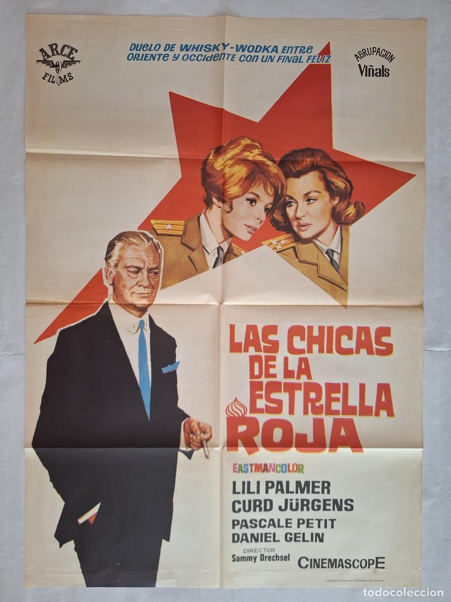 Cine: ANTIGUO CARTEL CINE LAS CHICAS DE LA ESTRELLA ROJA A&Ntilde;O 1967 RV C-1553