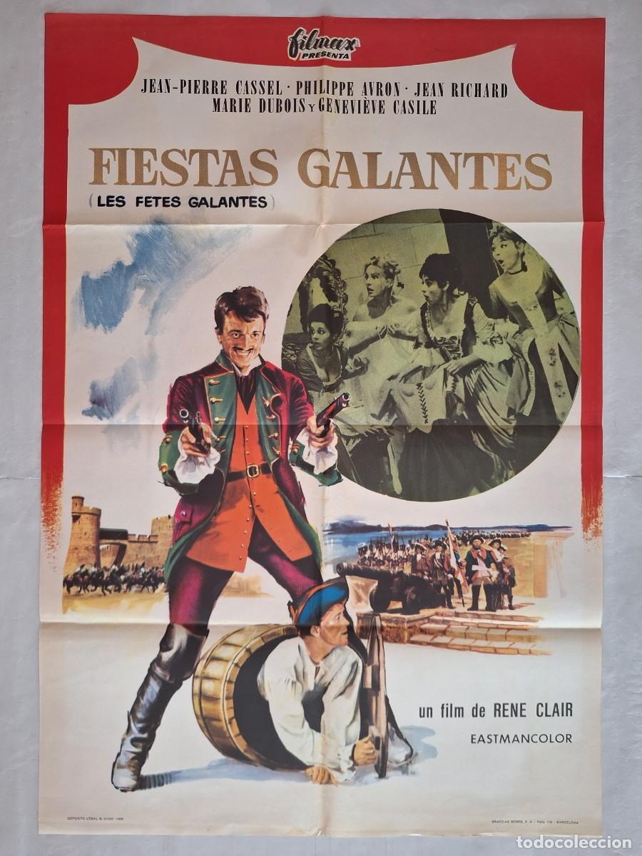 Cine: ANTIGUO CARTEL CINE FIESTAS DE GALANTES JEAN-PIERRE CASSEL A&Ntilde;O 1966 RV C-1554