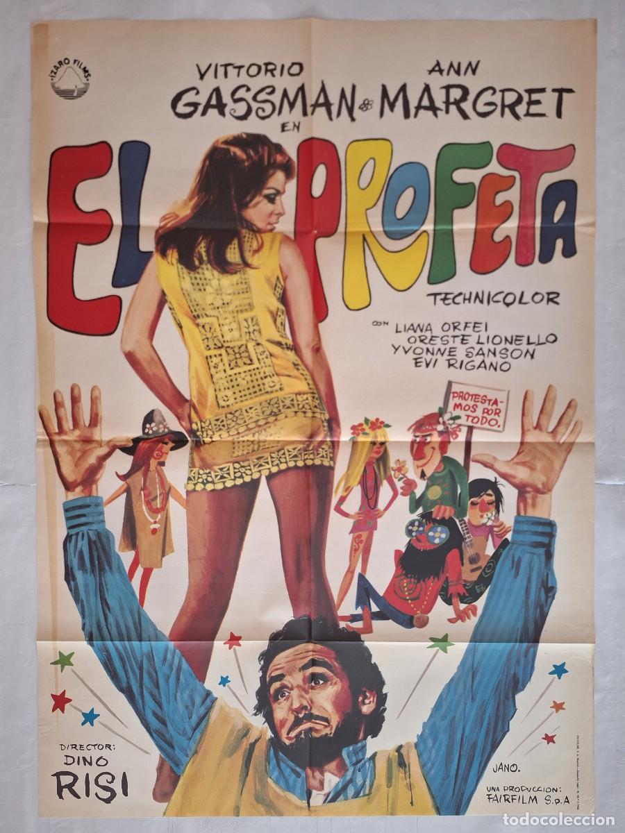 Cine: ANTIGUO CARTEL CINE EL PROFETA VITTORIO GASSMAN ANN MARGRET A&Ntilde;O 1968 JANO RV C-1555