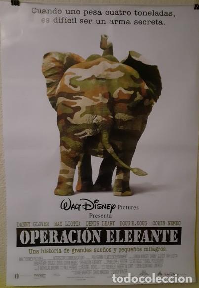 Cine: Cartel de cine original - Operaci&oacute;n elefante (1995) - Walt Disney - 98x68 cm - Colecci&oacute;n particular