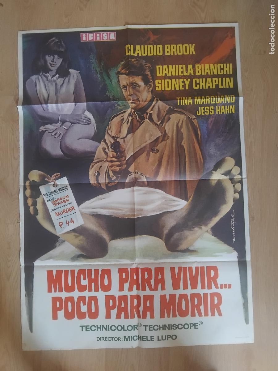 Cine: CARTEL DE CINE MUCHO PARA VIVIR POCO PARA MORIR DANIELA BIANCHI. 100 X 70 CM.