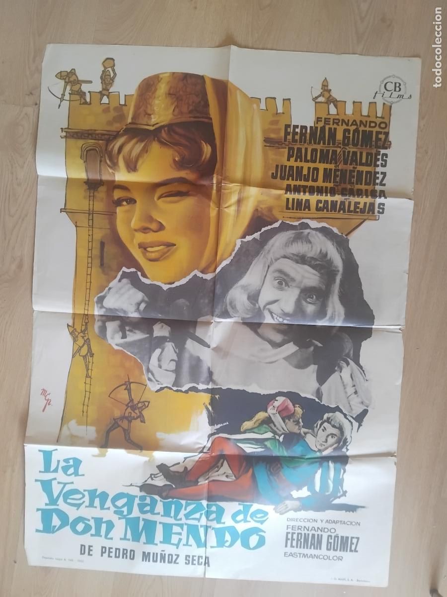 Cine: CARTEL DE CINE LA VENGANZA DE DON MENDO FERNANDO FERNAN GOMEZ 100 X 70 CM.