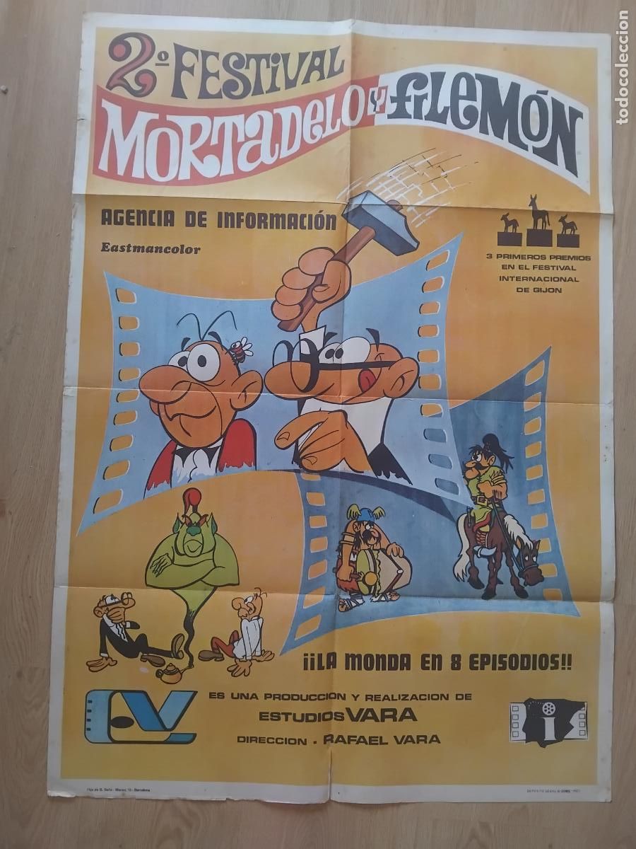 Cine: CARTEL DE CINE 2&ordm; FESTIVAL MORTADELO Y FILEMON 100 X 70 CM.