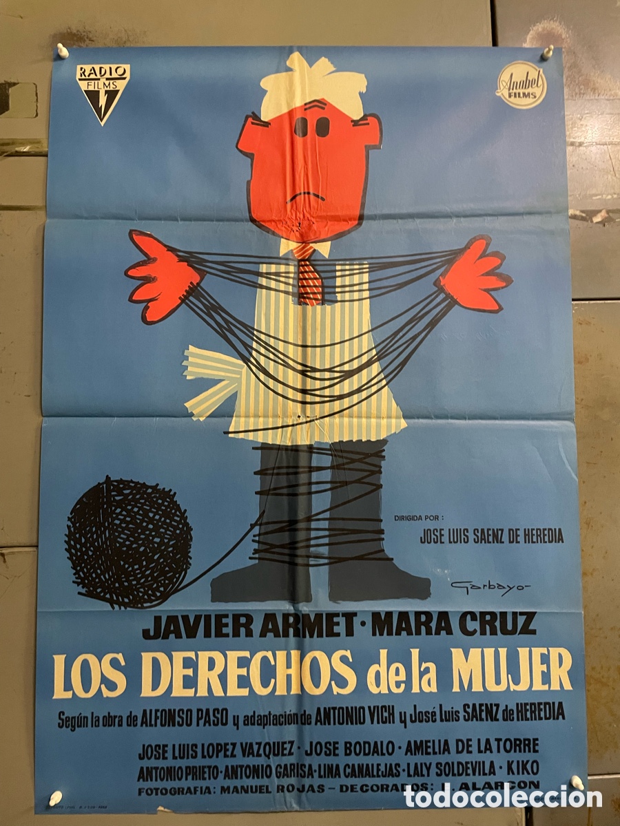Cine: CDO P164 LOS DERECHOS DE LA MUJER MARA CRUZ LOPEZ VAZQUEZ ANTONIO GARISA POSTER ORIG 70X100 ESTRENO
