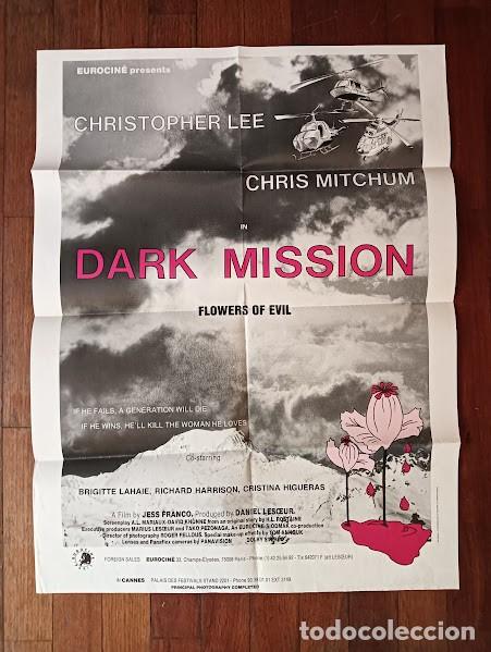 Cinema: EPX 0263 DARK MISSION OPERACION COCAINA JESUS FRANCO CHRISTOPHER LEE POSTER ORIGINAL FRANCES 60X80
