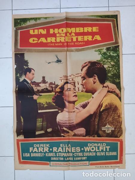 Cinema: SMP 2456 UN HOMBRE EN LA CARRETERA ELLA RAINES DEREK FARR POSTER ORIGINAL ESTRENO 70X100