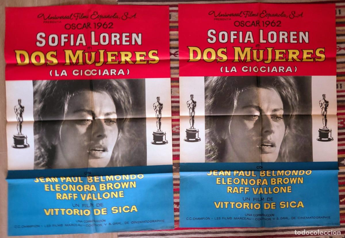 Cinema: Dos mujeres &ndash; Lote 2 carteles originales 1962, Sophia Loren y su hist&oacute;rico Oscar