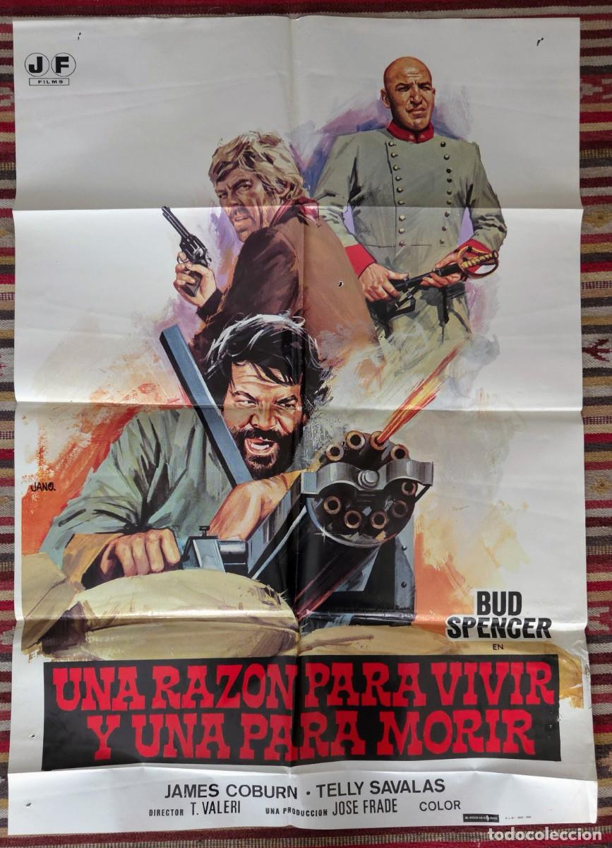 Cine: Una raz&oacute;n para vivir y una para morir &ndash; Cartel original reestreno 1980, Bud Spencer