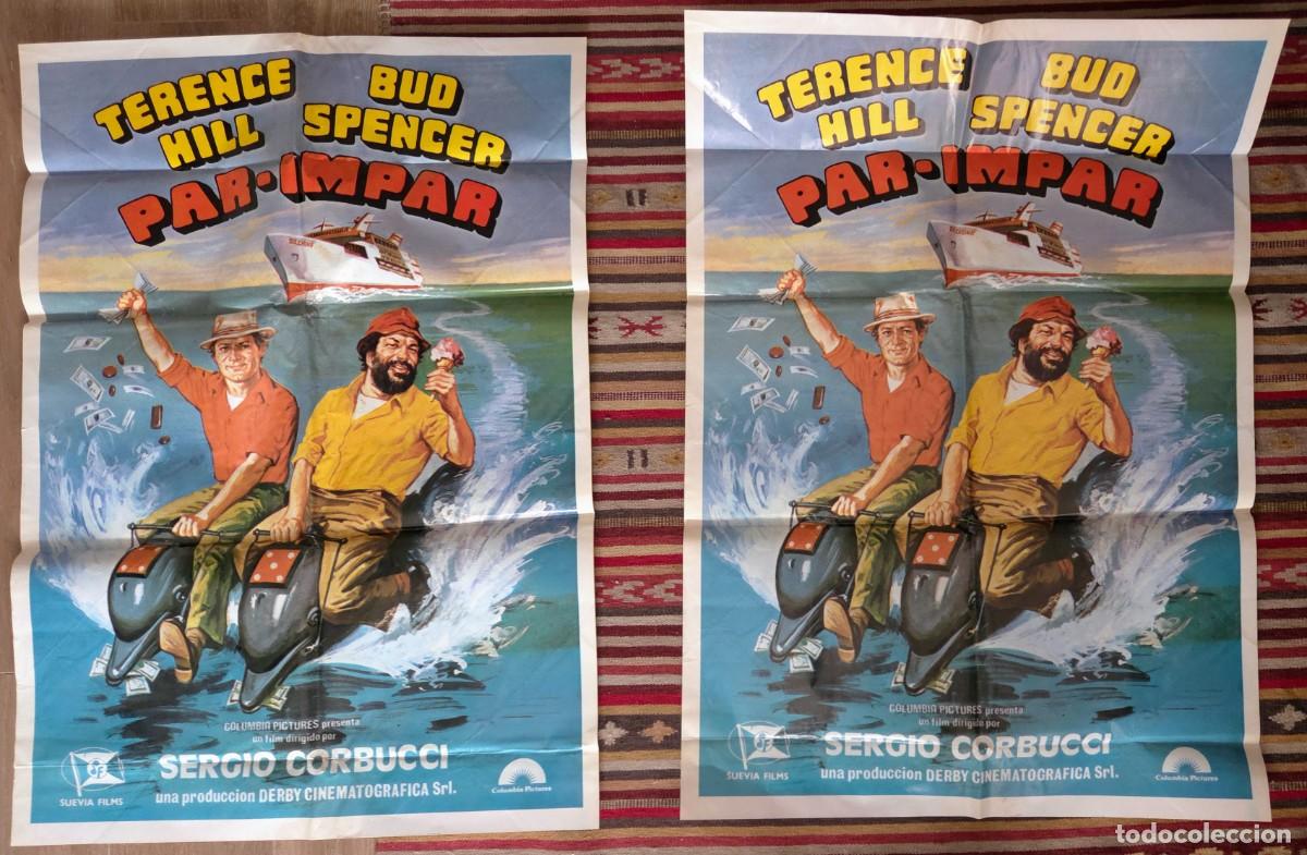 Cine: Par-Impar 1978 &ndash; Lote 2 carteles originales Terence Hill y Bud Spencer sin exponer