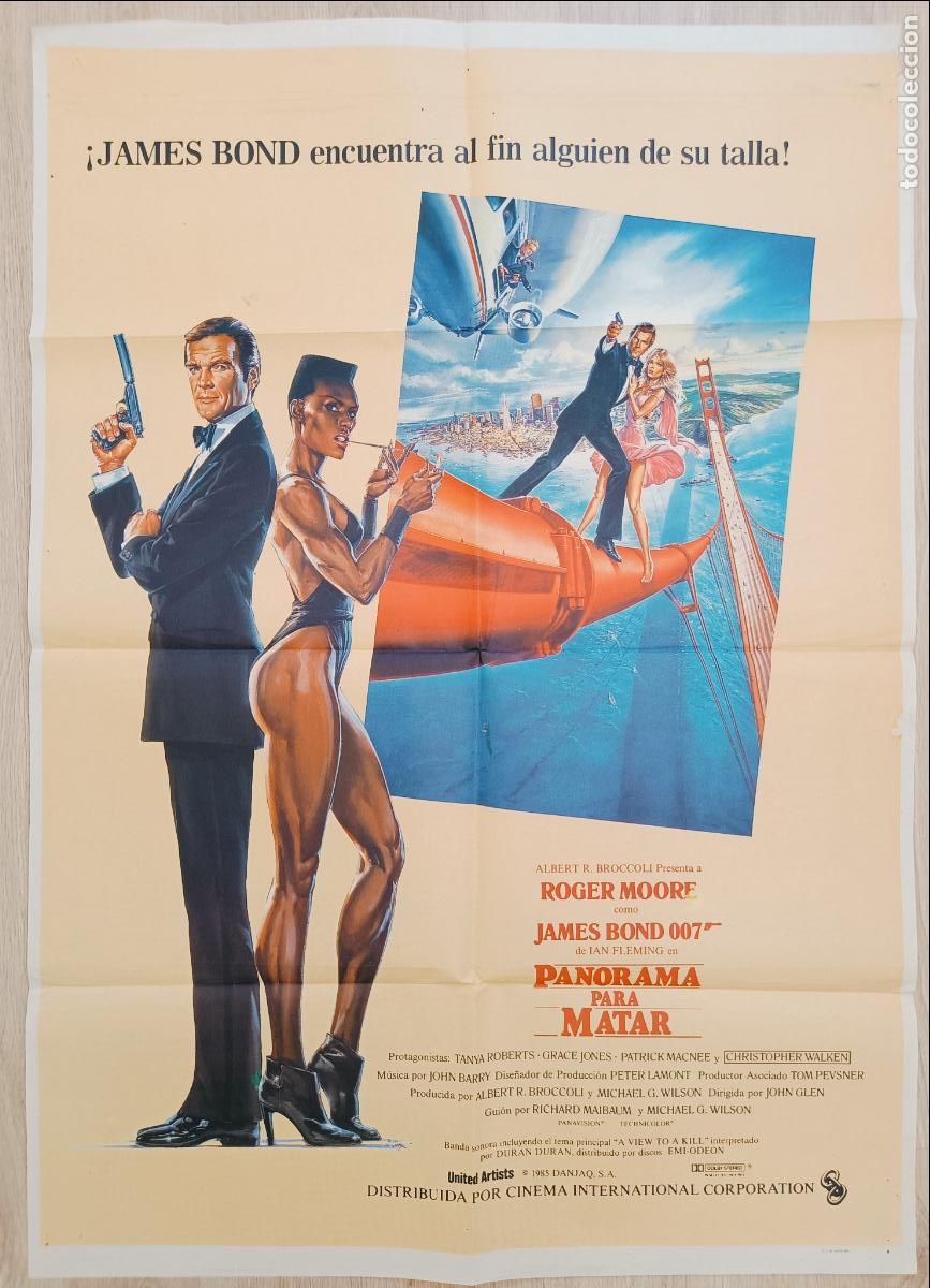 Cine: RW CARTEL CINE PANORAMA PARA MATAR JAMES BOND 007 ROGER MOORE 1985 CC214