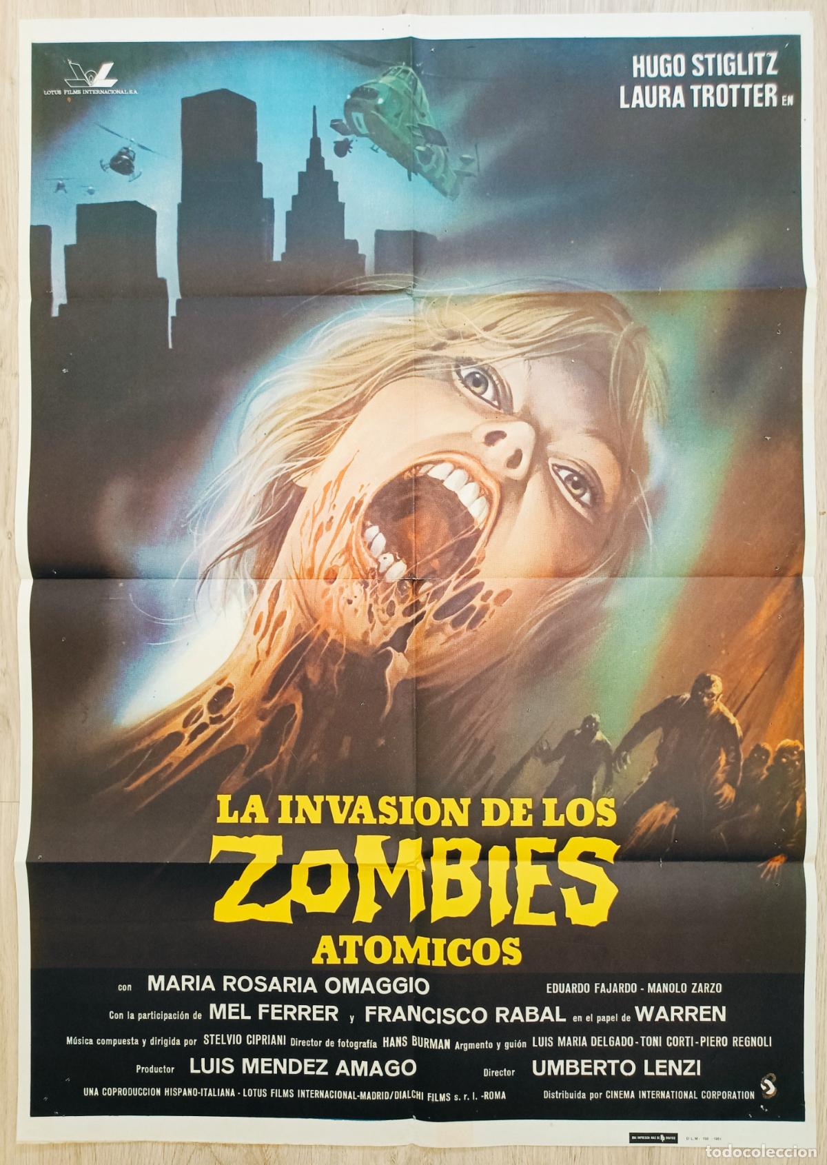 Cine: RW CARTEL CINE LA INVASION DE LOS ZOMBIES ATOMICOS HUGO STIGLITZ LAURA TROTTER 1981 CC217