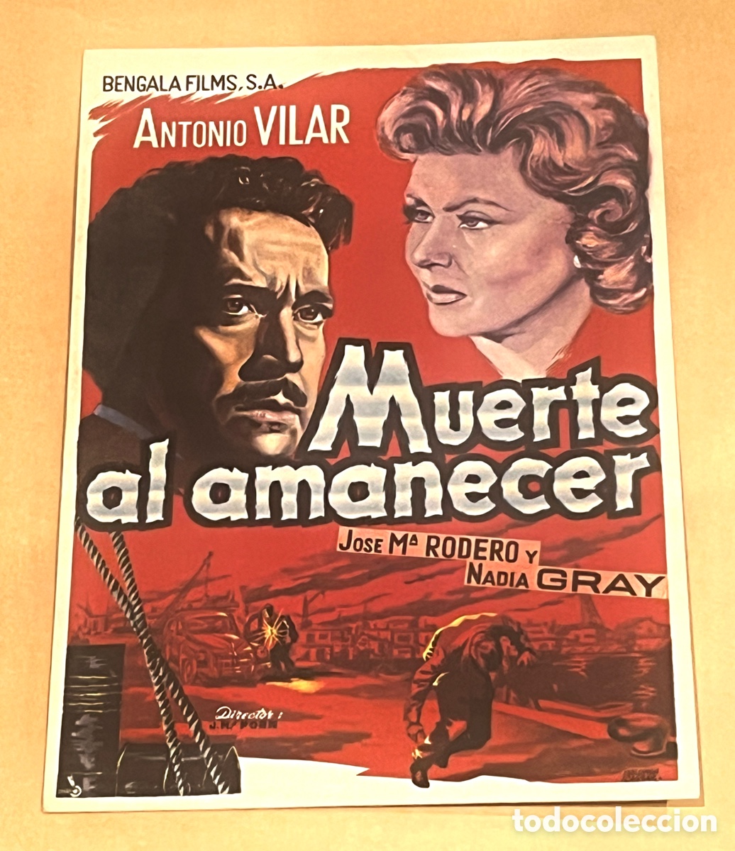 Cinema: CARTEL CINE: MUERTE AL AMANECER. BENGALA FILMS S.A. - 27 X 19 CM