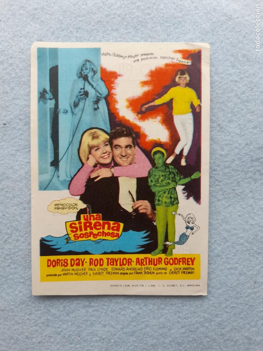 Cine: Una Sirena Sospechosa. Doris Day. Rod Taylor. Arthur Godfrey. A&ntilde;o 1967.