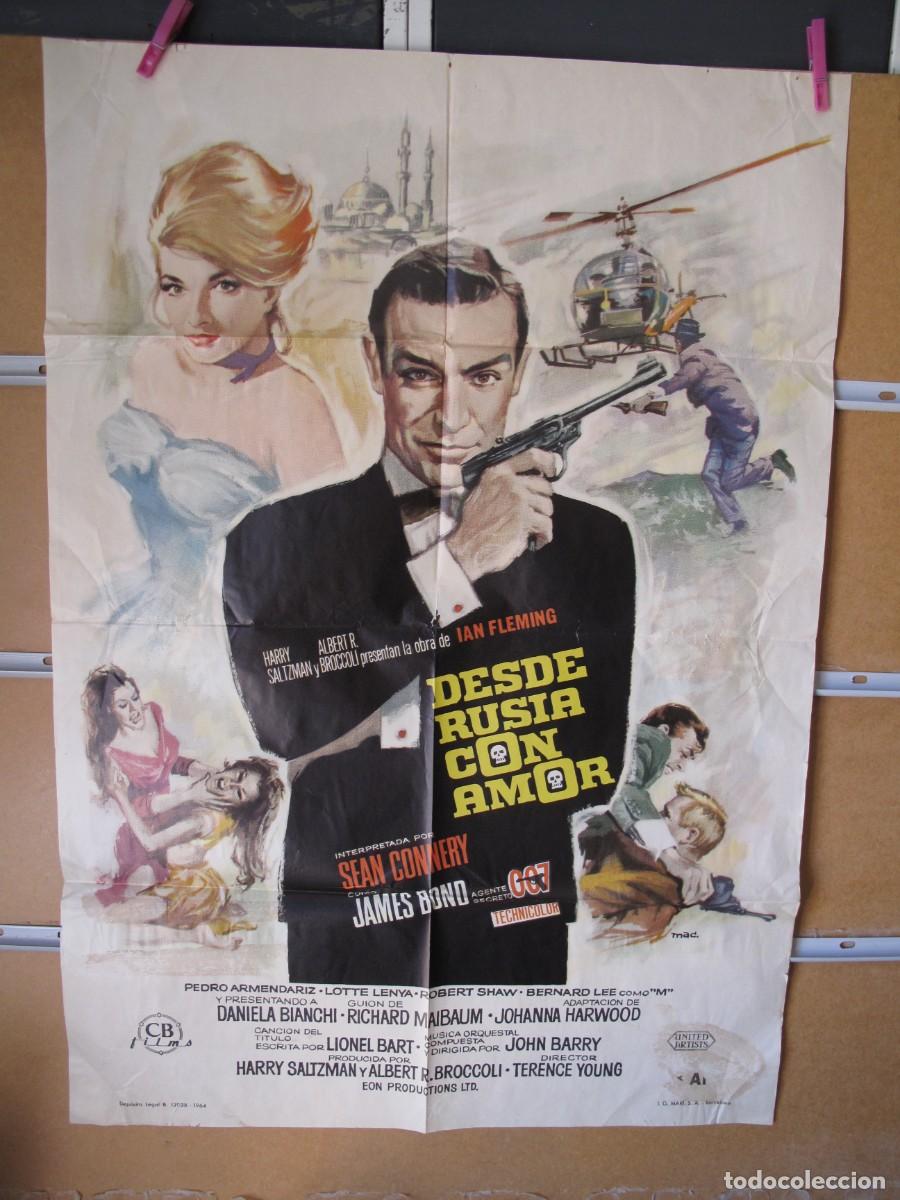 Cine: 007 DESDE RUSIA CON AMOR ESTRENO 1964 POSTER ORIGINAL DEL ESTRENO