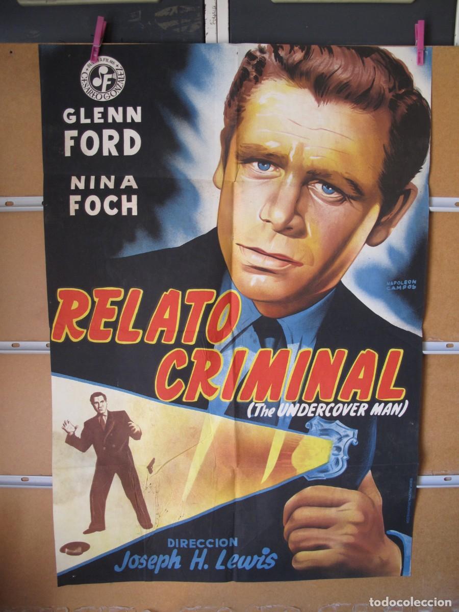 Cine: RELATO CRIMINAL POSTER ORIGINAL DEL ESTRENO