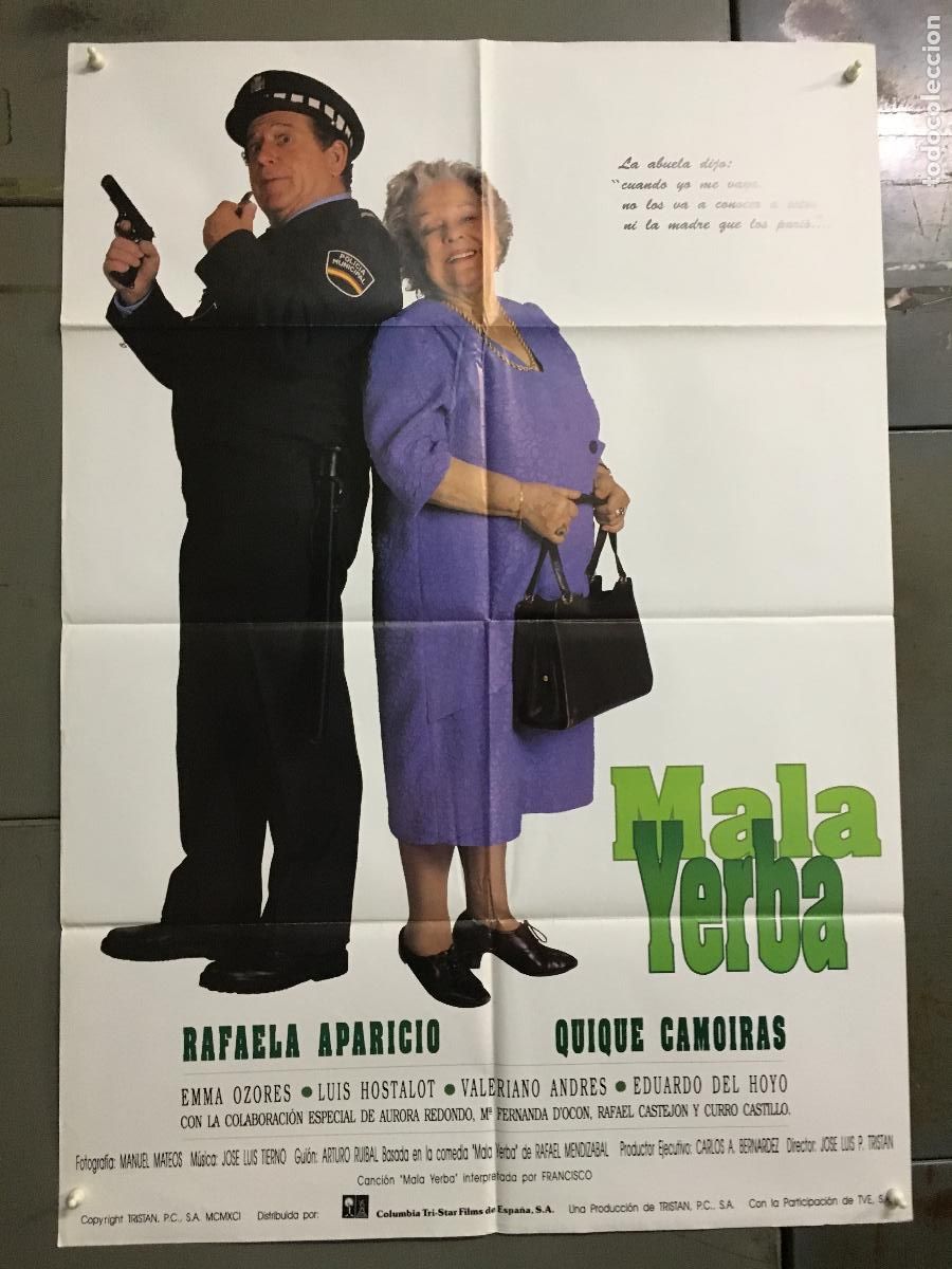 Cinema: ODC C183 MALA YERBA RAFAELA APARICIO QUIQUE CAMOPIRAS POSTER ORIGINAL 70X100 ESTRENO