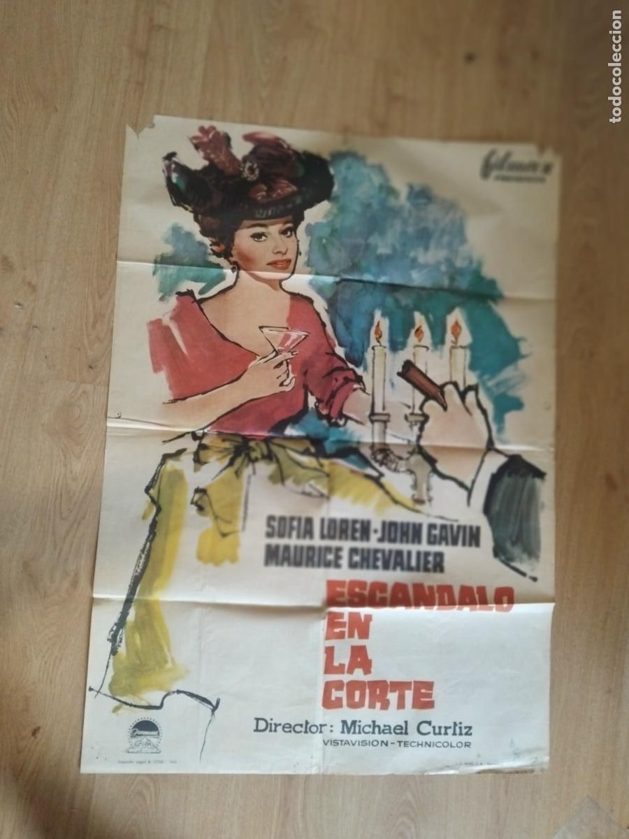 Cine: CARTEL DE CINE ESCANDALO EN LA CORTE SOFIA LOREN. 100 X 70