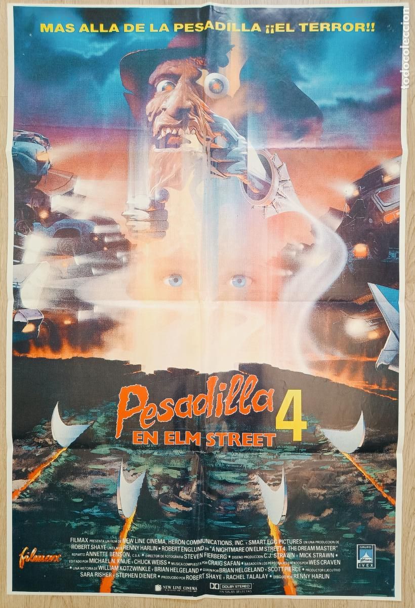 Cine: CARTEL CINE PESADILLA EN ELM STREET 4 ROBERT SHAYE RENNY HARLIN C2822