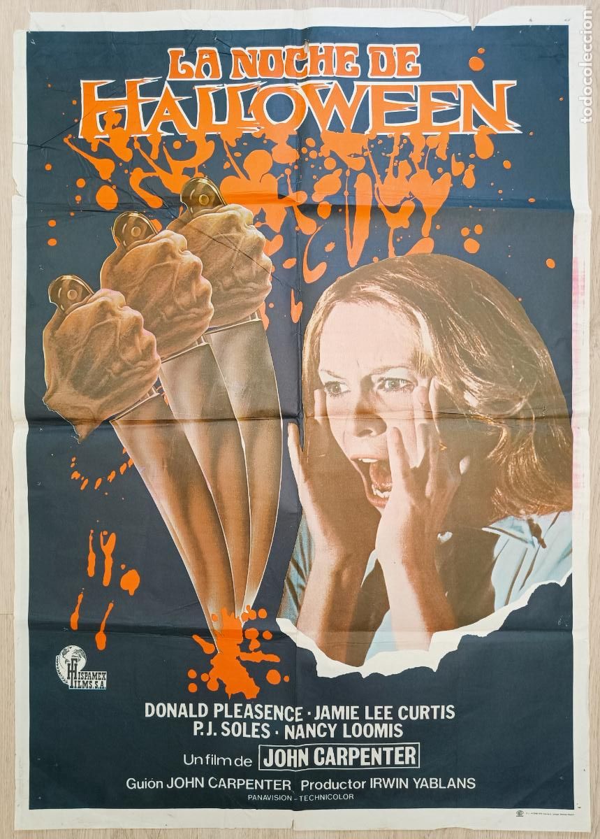 Cine: CARTEL CINE LA NOCHE DE HALLOWEEN DONALD PLEASENCE JAMIE LEE CURTIS 1979 C2823