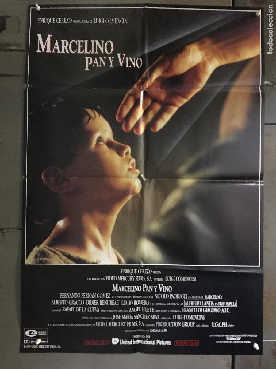 Cine: ODC C187 MARCELINO PAN Y VINO LUIGI COMENCINI LANDA FERNAN GOMEZ POSTER ORIG 70X100 ESTRENO