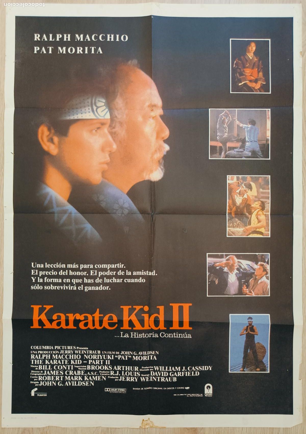Cin&eacute;ma: CARTEL CINE KARATE KID II LA HISTORIA CONTINUA RALPH MACCHIO PAT MORITA 1986 C2826