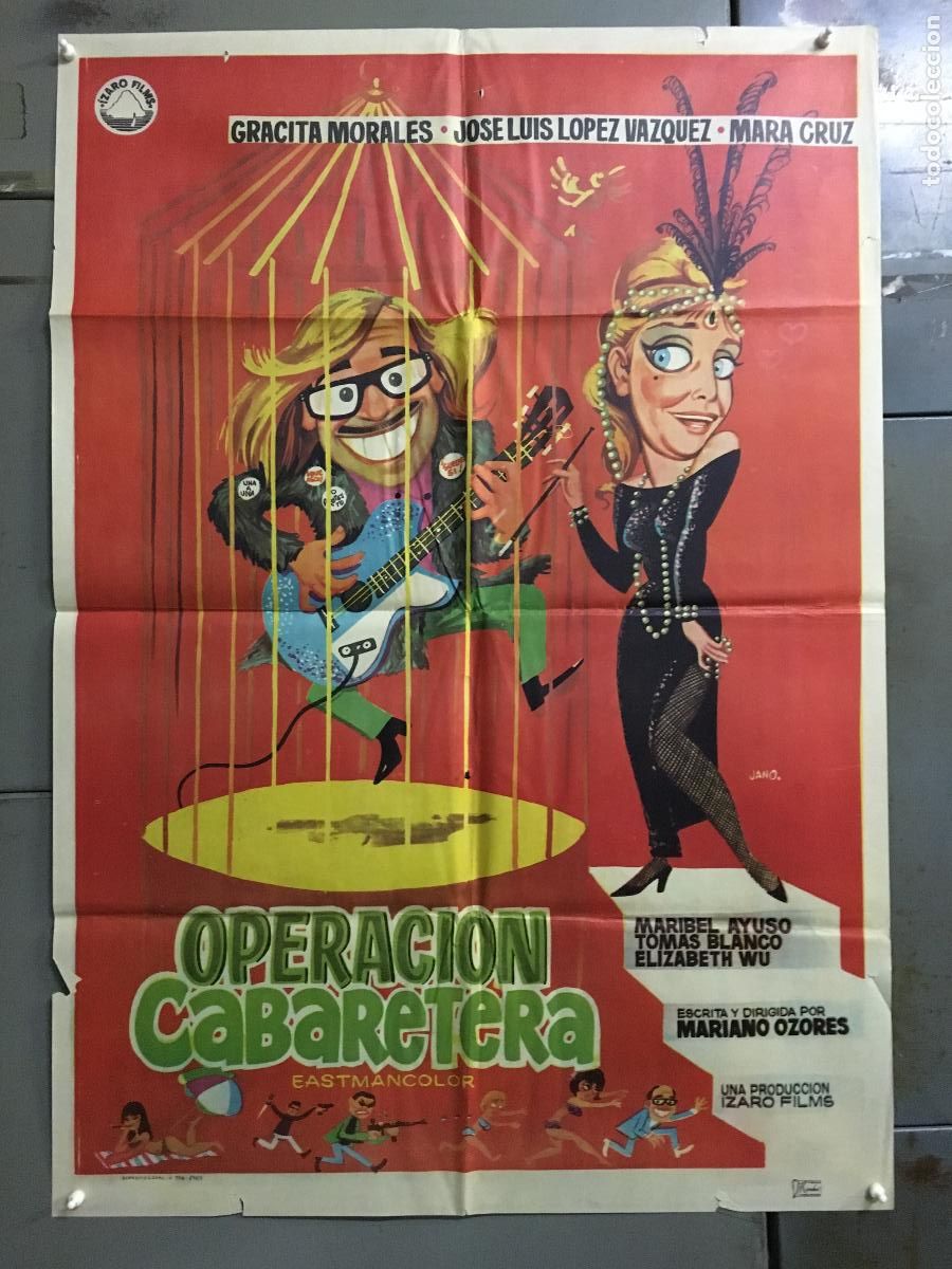 Cine: ODC C195 OPERACION CABARETERA GRACITA MORALES JOSE LUIS LOPEZ VAZQUEZ POSTER ORIGINAL 70X100 ESTRENO