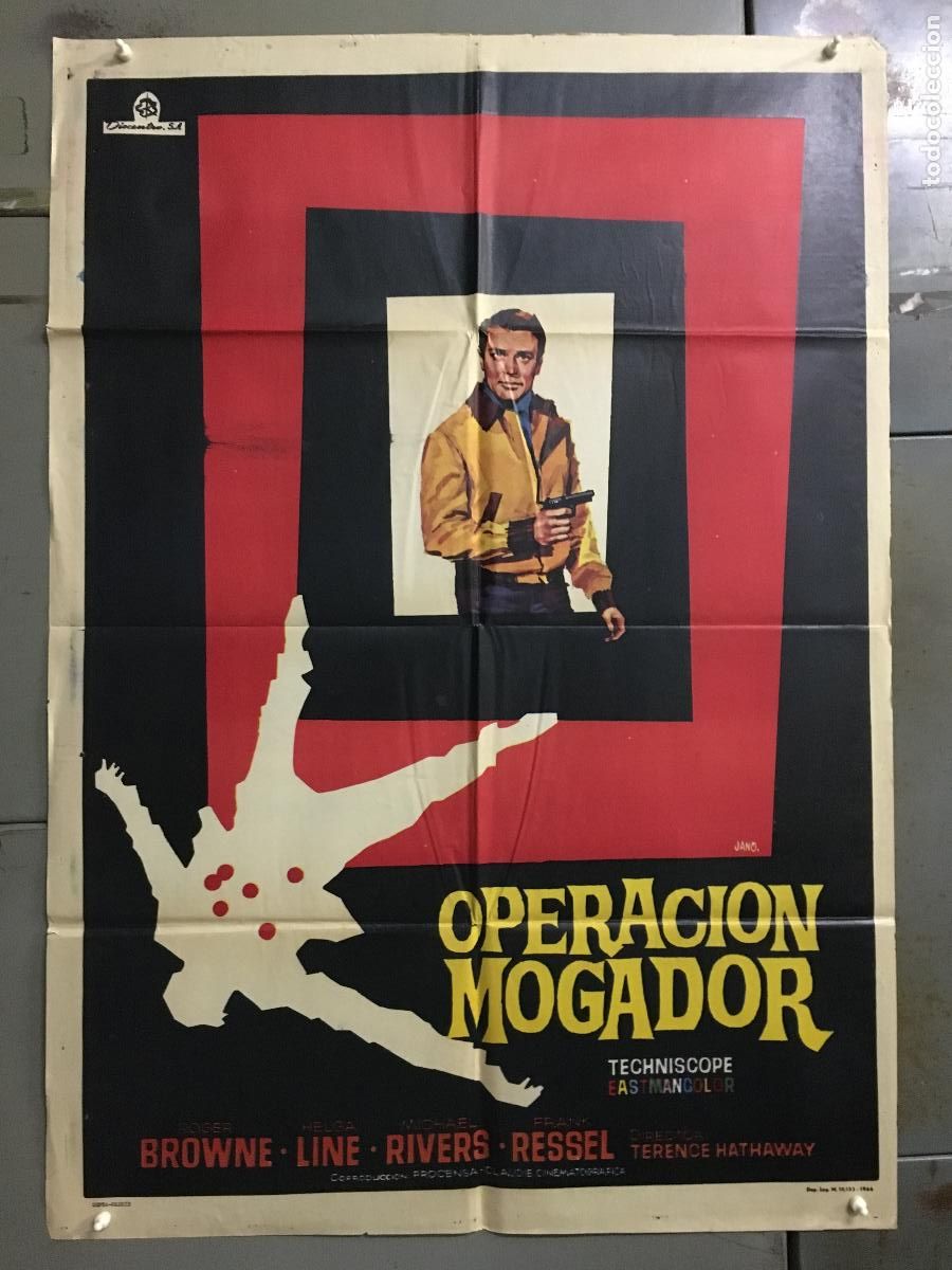 Cine: ODC C197 OPERACION MOGADOR ROGER BROWNE HELGA LINE JANO POSTER ORIGINAL 70X100 ESTRENO