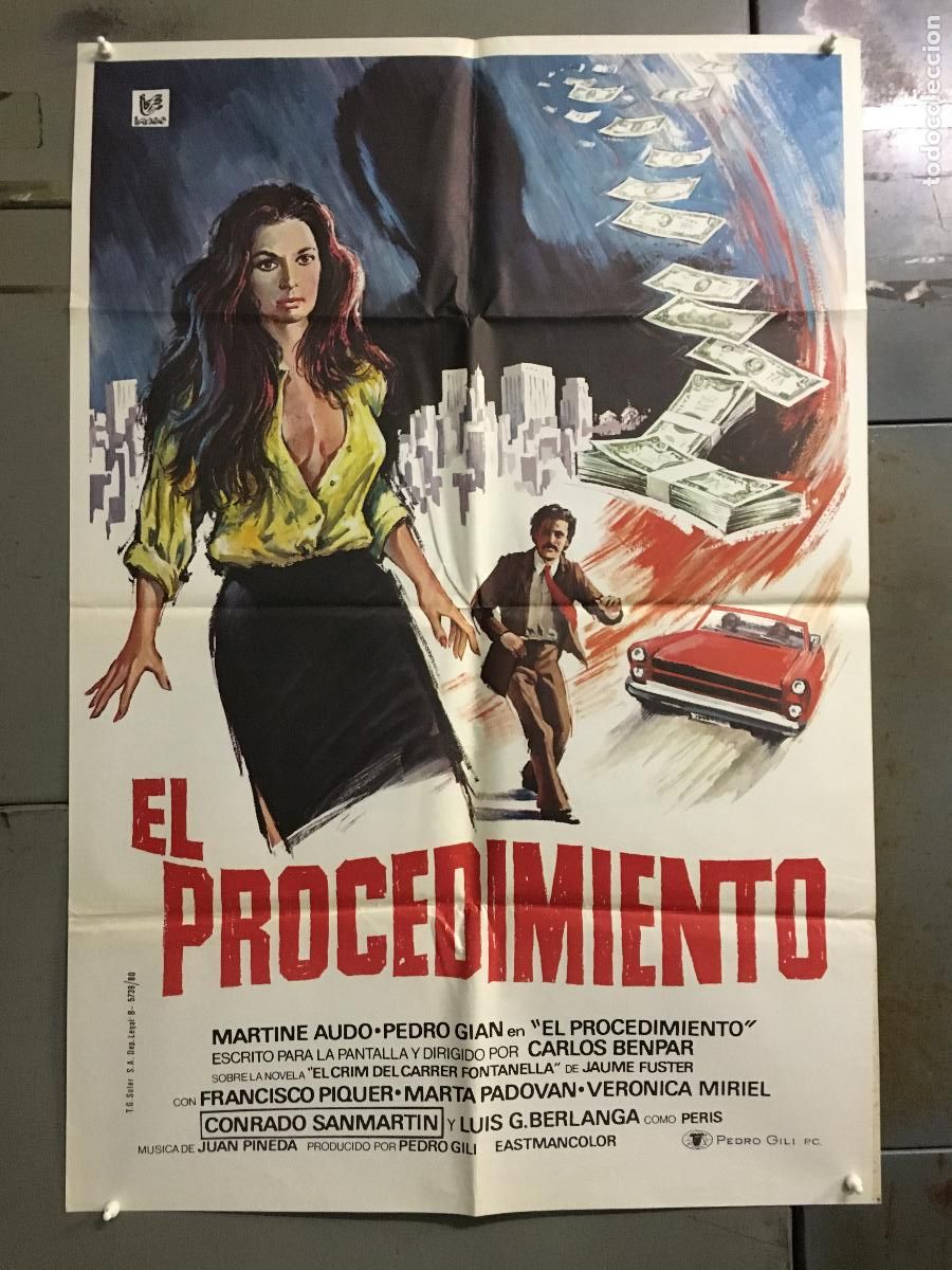 Cine: ODC C198 EL PROCEDIMIENTO CARLOS BENPAR LUIS G BERLANGA SANMARTIN POSTER ORIGINAL 70X100 ESTRENO