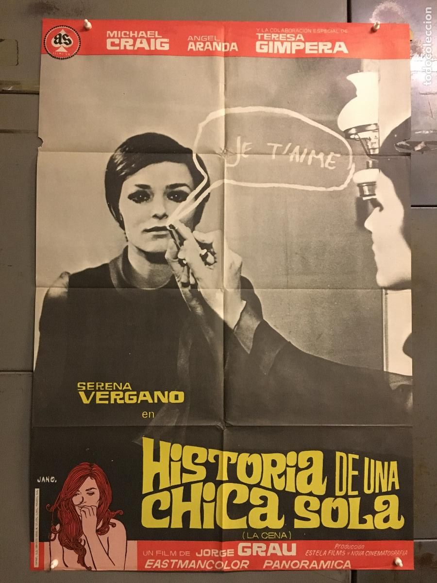 Cine: ODC C205 HISTORIA DE UNA CHICA SOLA JORGE GRAU SERENA VERGANO POSTER ORIGINAL 70X100 ESTRENO