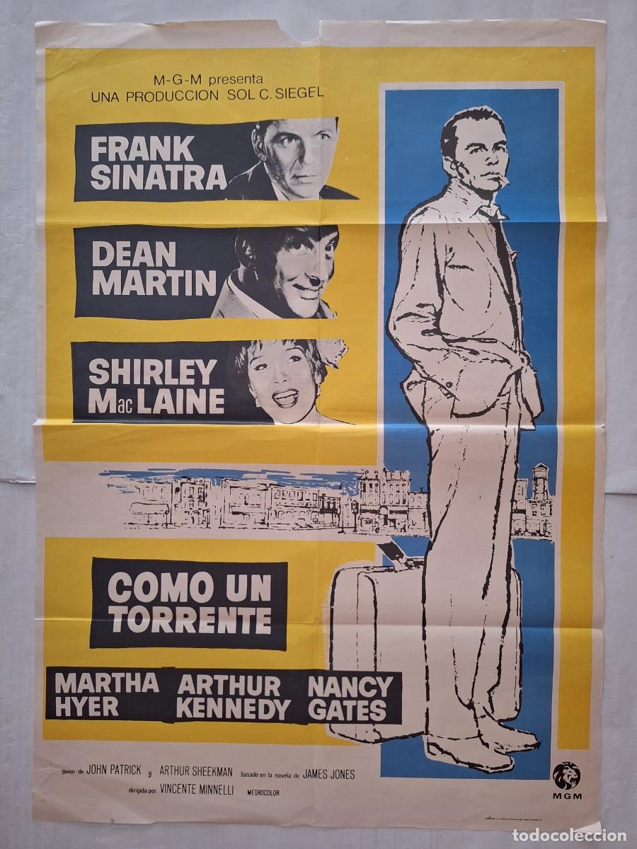 Cine: ANTIGUO CARTEL CINE COMO UN TORRENTE FRANK SINATRA DEAN MARTIN SHIRLEY MACLAINE 1972 C-1567 RV