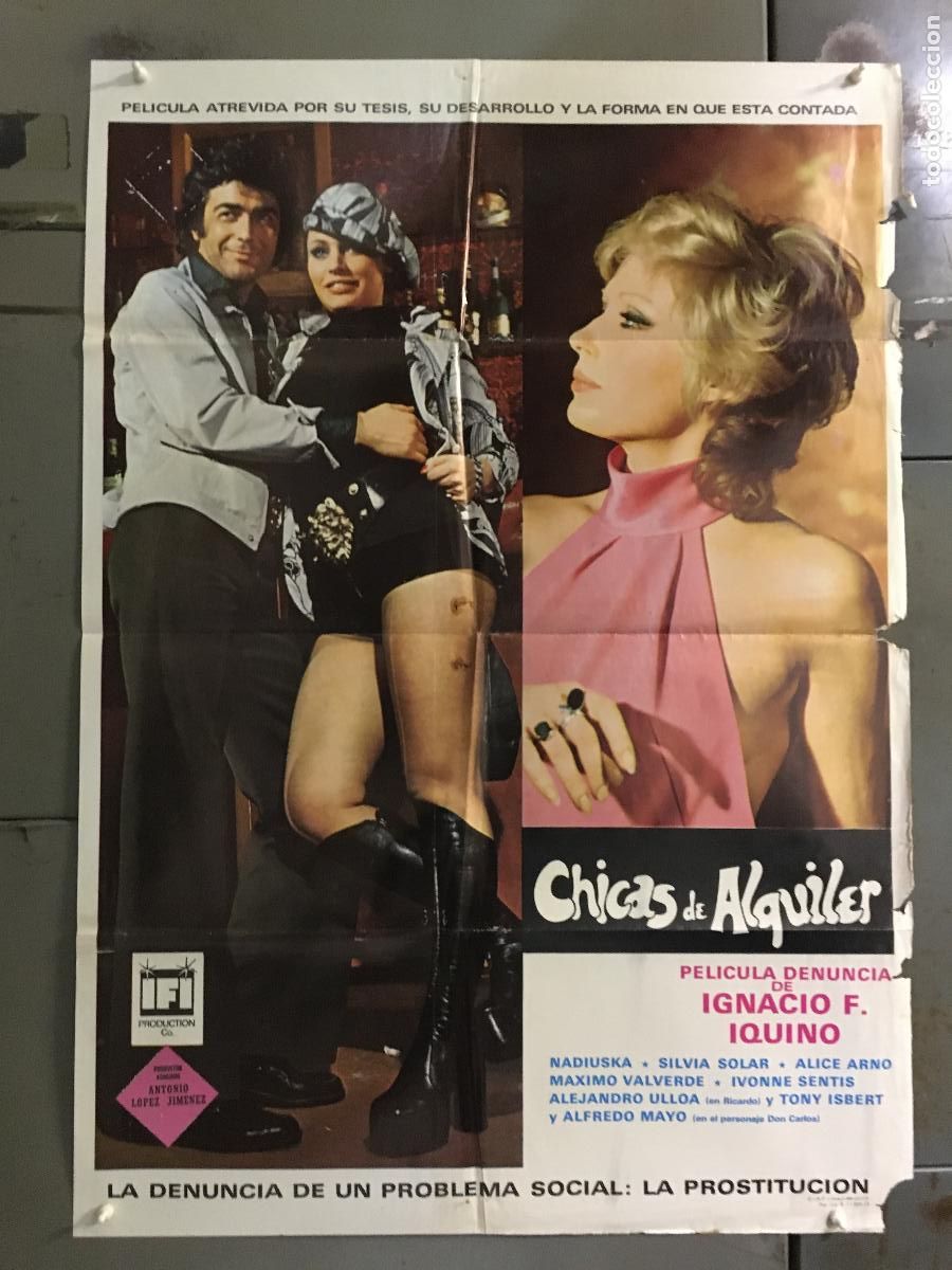 Cinema: ODC C224 CHICAS DE ALQUILER NADIUSKA SILVIA SOLAR MAXIMO VALVERDE IQUINO POSTER ORIG 70X100 ESTRENO