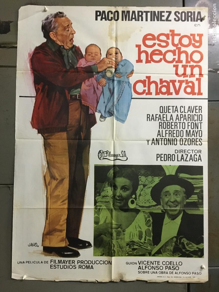 Cinema: ODC C225 ESTOY HECHO UN CHAVAL PACO MARTINEZ SORIA POSTER ORIGINAL 70X100 ESTRENO