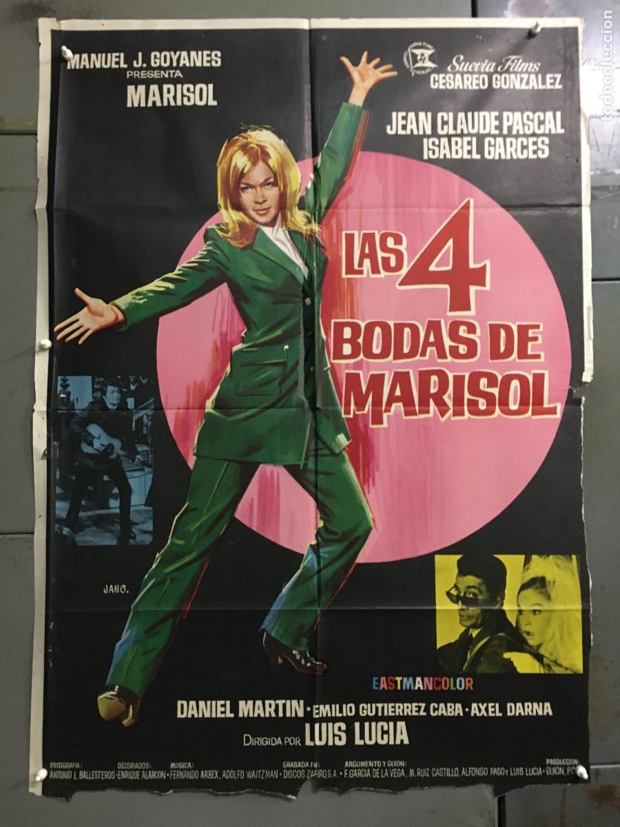 Cine: ODC C237 LAS 4 BODAS DE MARISOL JANO POSTER ORIGINAL 70X100 ESTRENO
