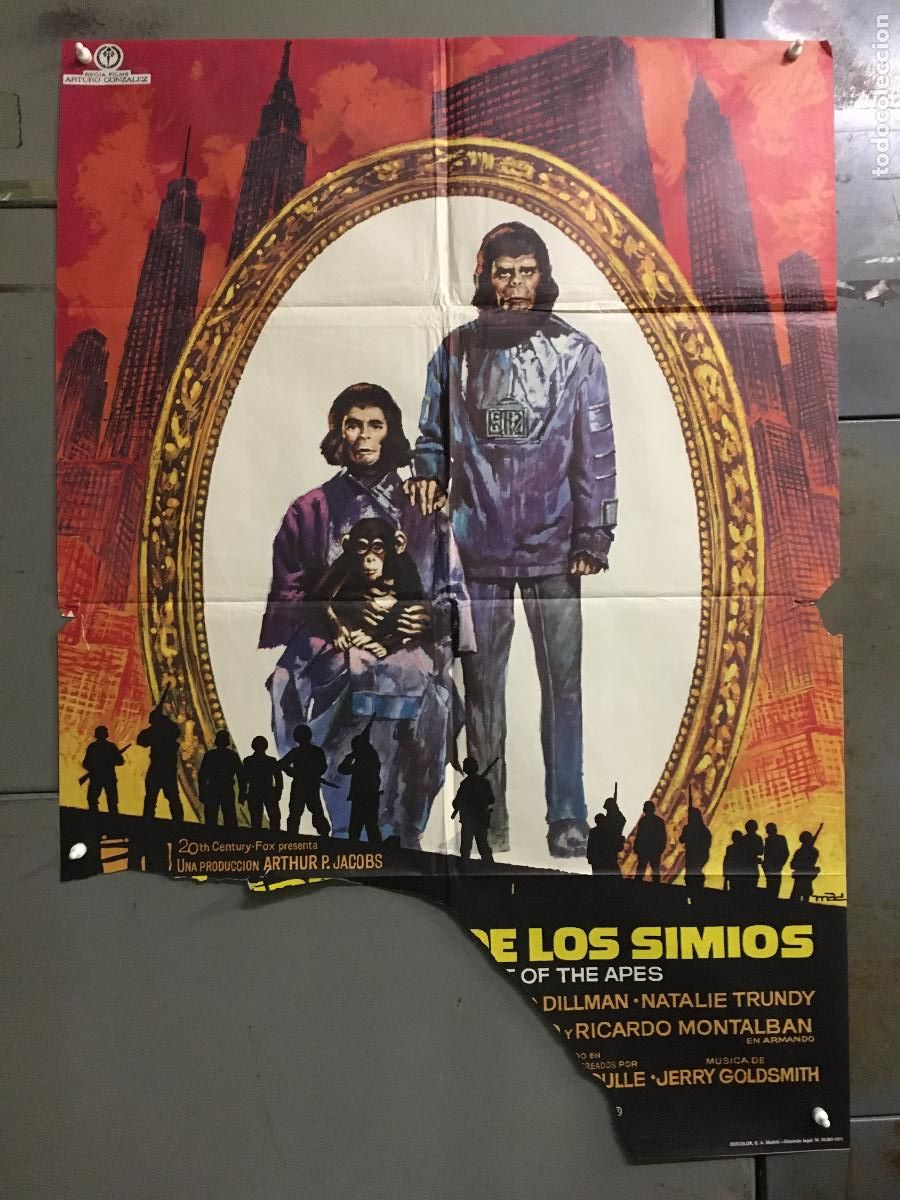 Cine: ODC C244 HUIDA DEL PLANETA DE LOS SIMIOS POSTER MAC ORIGINAL 70X100 ESTRENO