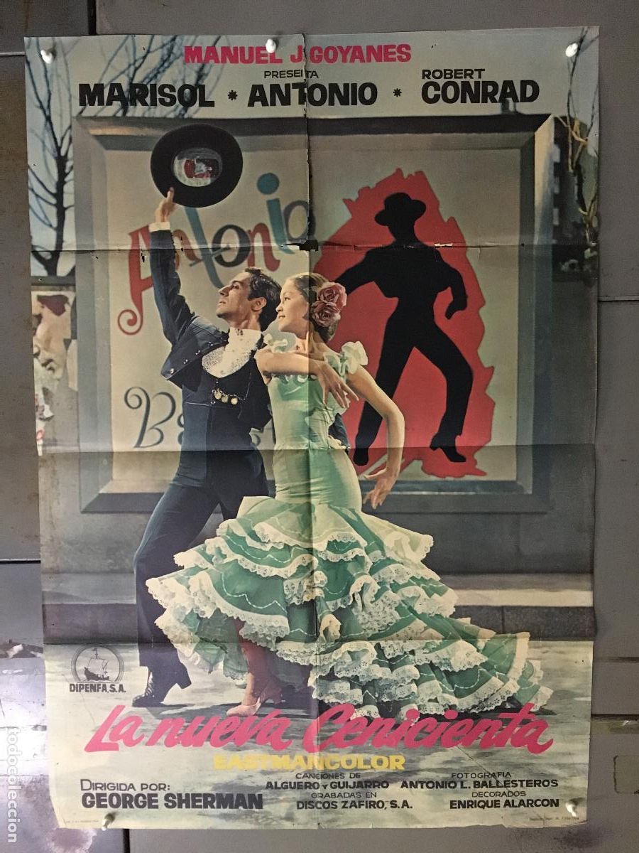 Cine: ODC C245 LA NUEVA CENICIENTA MARISOL ANTONIO POSTER ORIGINAL 70X100 ESTRENO