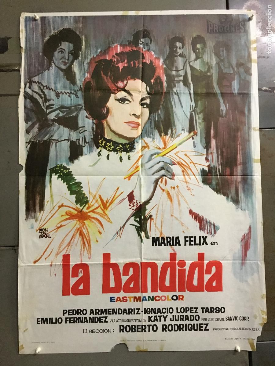 Cinema: ODC C248 LA BANDIDA MARIA FELIX POSTER ORIGINAL 70X100 ESTRENO