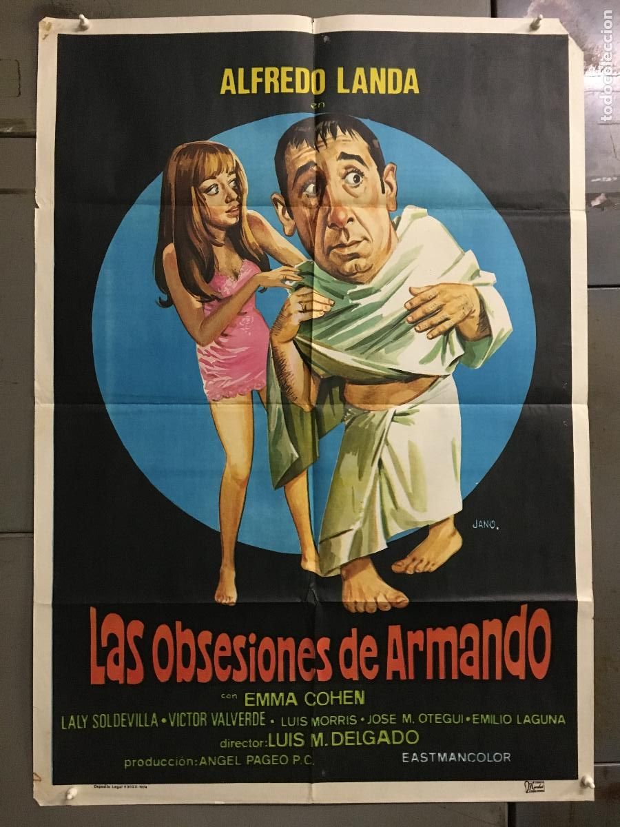 Cinema: ODC C254 LAS OBSESIONES DE ARMANDO ALFREDO LANDA EMMA COHEN JANO POSTER ORIGINAL 70X100 ESTRENO