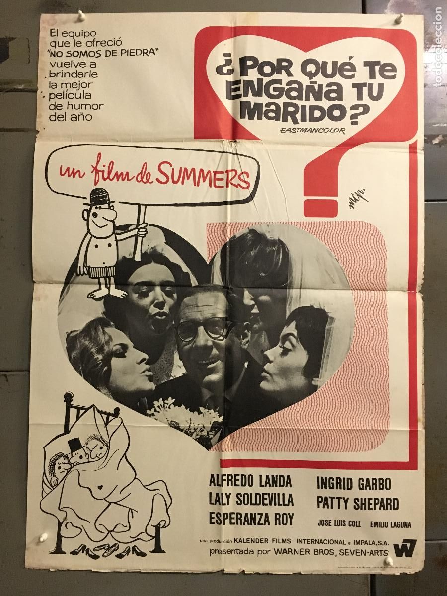 Cinema: ODC C259 POR QUE TE ENGA&Ntilde;A TU MARIDO MANUEL SUMMERS ALFREDO LANDA POSTER ORIGINAL 70X100 ESTRENO