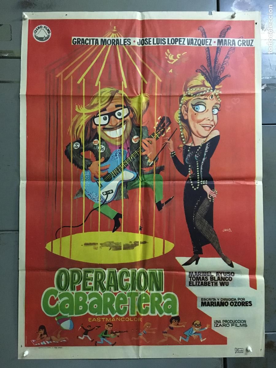 Cinema: ODC C263 OPERACION CABARETERA GRACITA MORALES JOSE LUIS LOPEZ VAZQUEZ POSTER ORIGINAL 70X100 ESTRENO