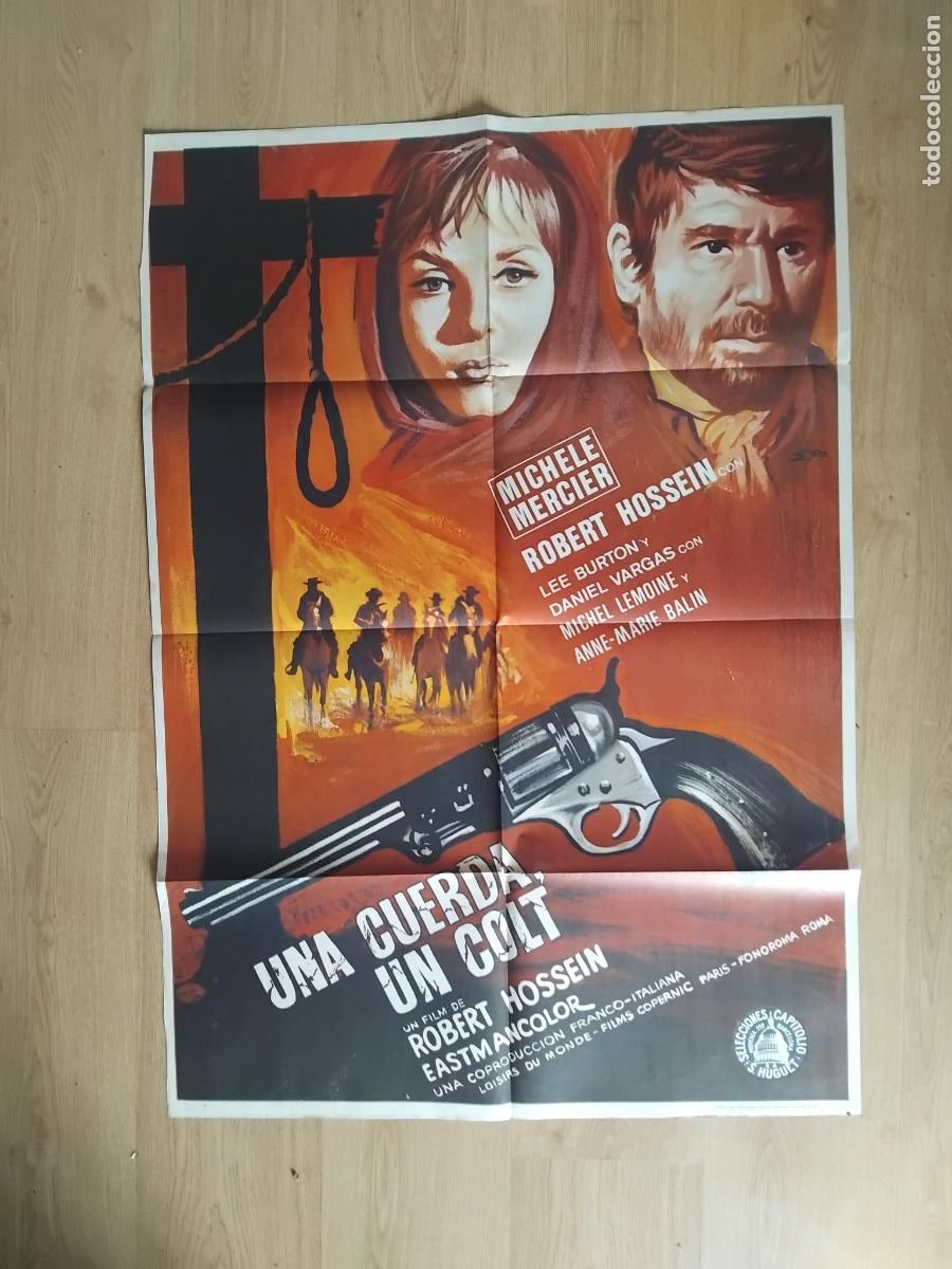 Cine: UNA CUERDA UN COLT MICHELE MERCIER CARTEL DE CINE POSTER ORIGINAL. 100 X 70 CM.