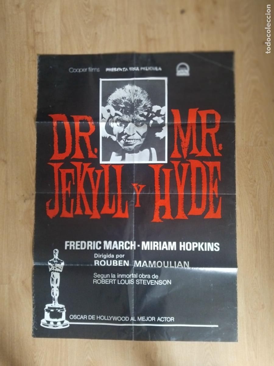 Cine: DR JEKYLL Y MR HYDE. FREDRIC MARCH. CARTEL DE CINE POSTER ORIGINAL. 100X70 CM
