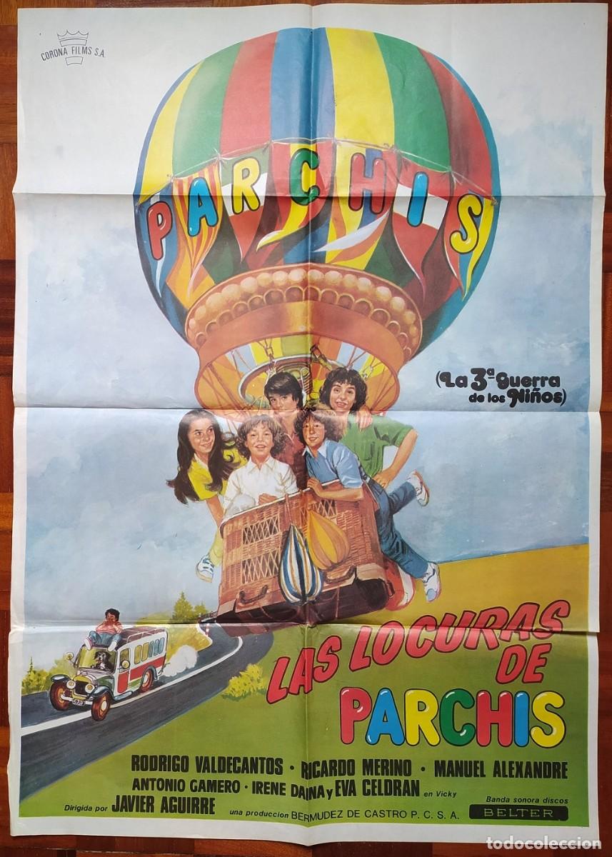 Cine: Cartel original de pel&iacute;cula parch&iacute;s 3 guerra de los ni&ntilde;os, completo con los 12 fotocromos, seg&uacute;n fot