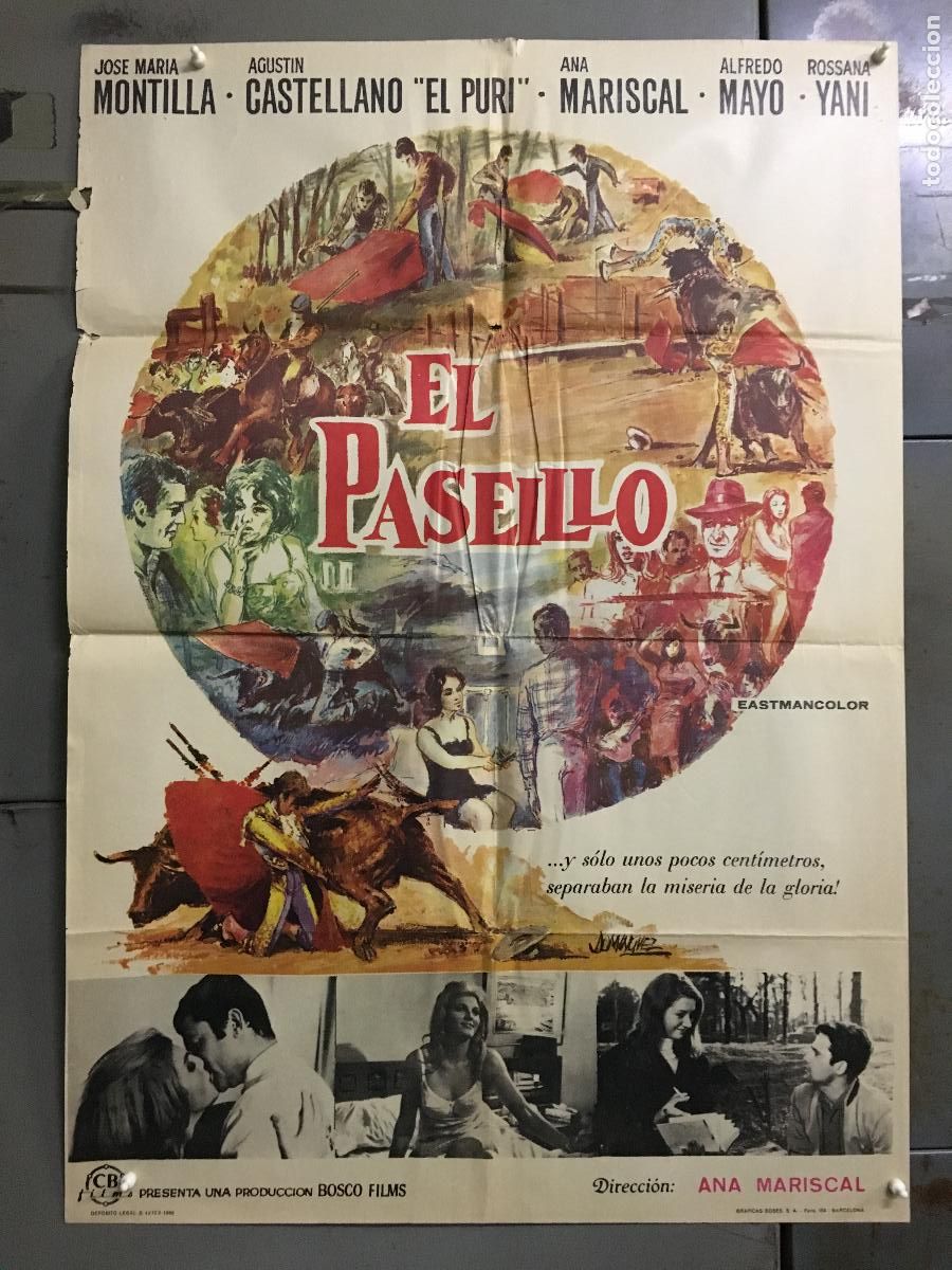 Cinema: ODC C264 EL PASEILLO ANA MARISCAL EL PURI TOROS POSTER ORIGINAL 70X100 ESTRENO