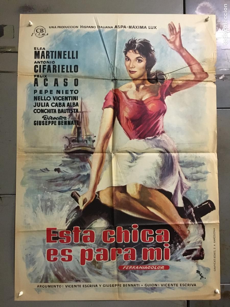 Cine: ODC C268 ESTA CHICA ES PARA MI ELSA MARTINELLI SEXY MCP POSTER ORIGINAL 70X100 ESTRENO
