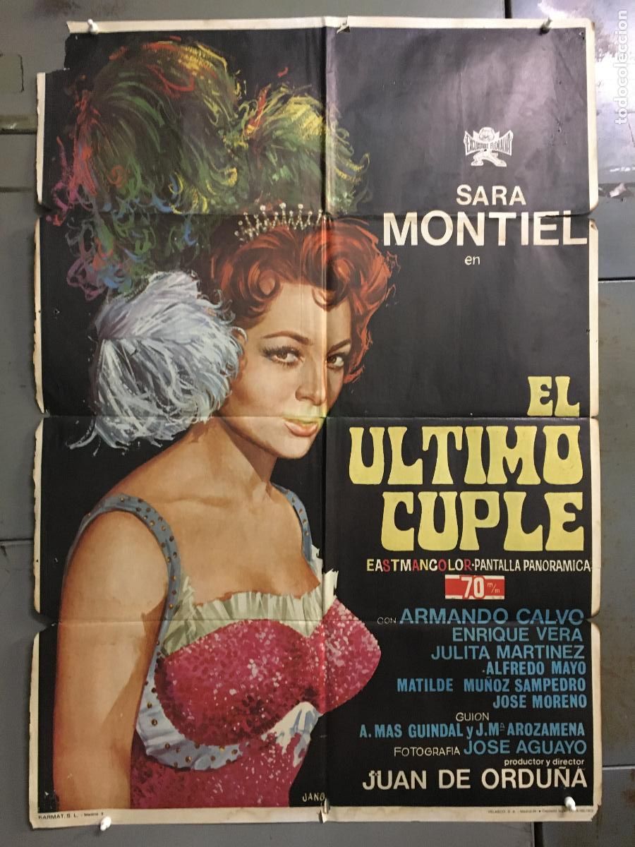 Cine: ODC C272 EL ULTIMO CUPLE SARA MONTIEL POSTER ORIGINAL 70X100 ESPA&Ntilde;OL R-73